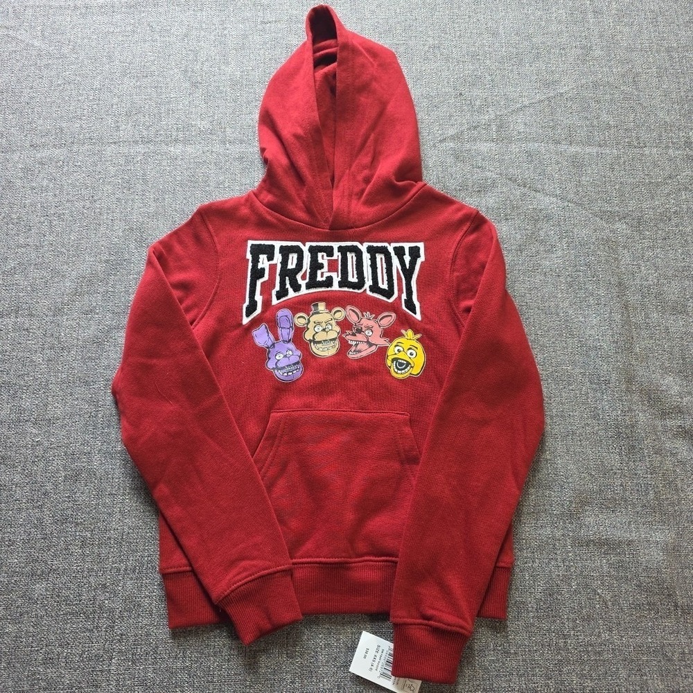Five Nights At Freddy Hoodie Boys Maroon XXS 4/5 NWT MSRP $38